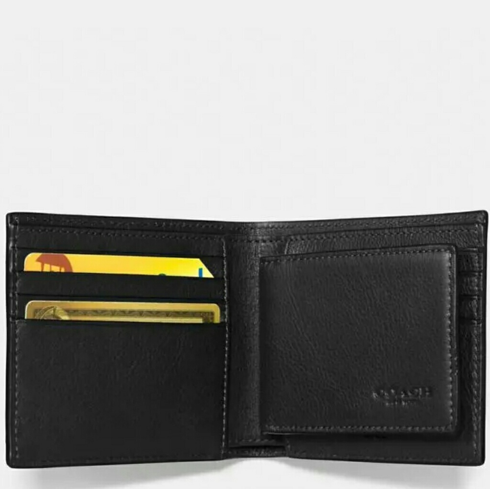 {SOLD}●Authentic Men's Coach 2-1 Leather Wallet - Picture 2 of 6